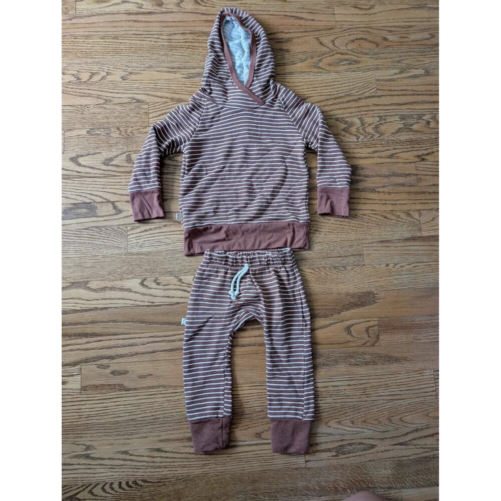 Childhoods Clothing Trademark Raglan Striped Hoodie and Jogger Set 18-24m
